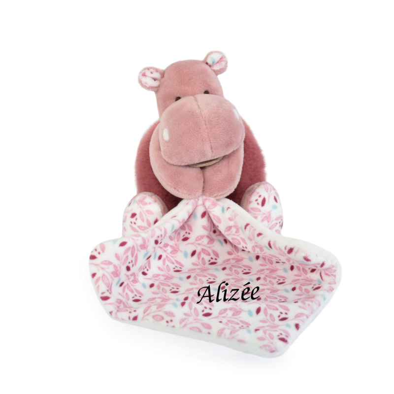  - zoé the hippo - plush with comforter pink 15 cm 